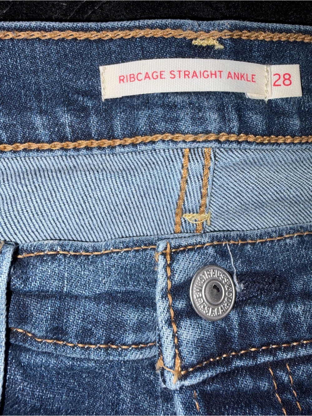 Levi’s Ribcage Straight Ankle Jeans W28 L27 Dial Up The Music - Picture 6 of 10